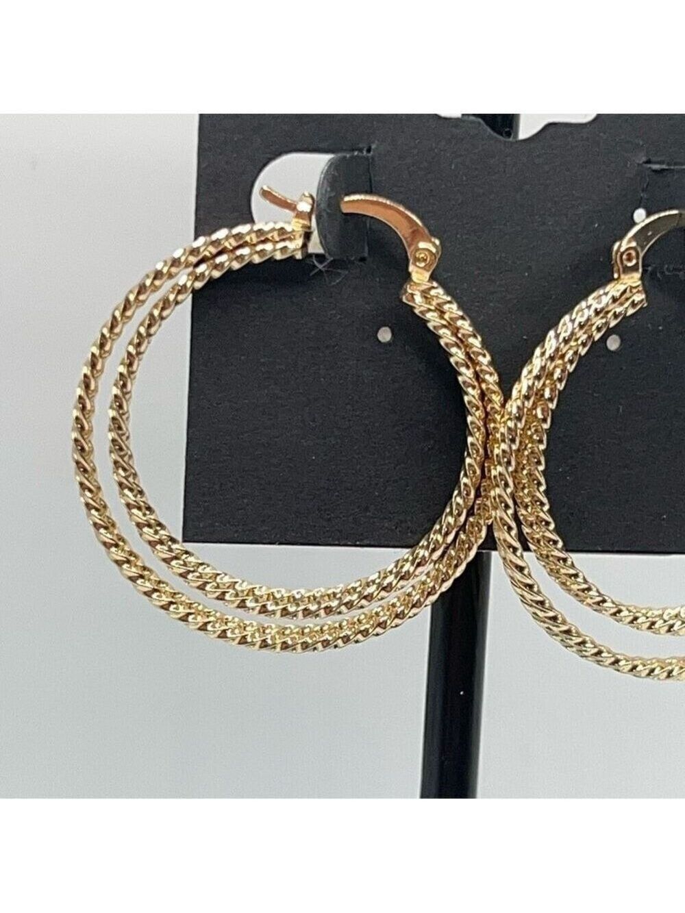 G by Gennaro Gold Triple Strand Hoop Earrings $16ea / 3 for $25